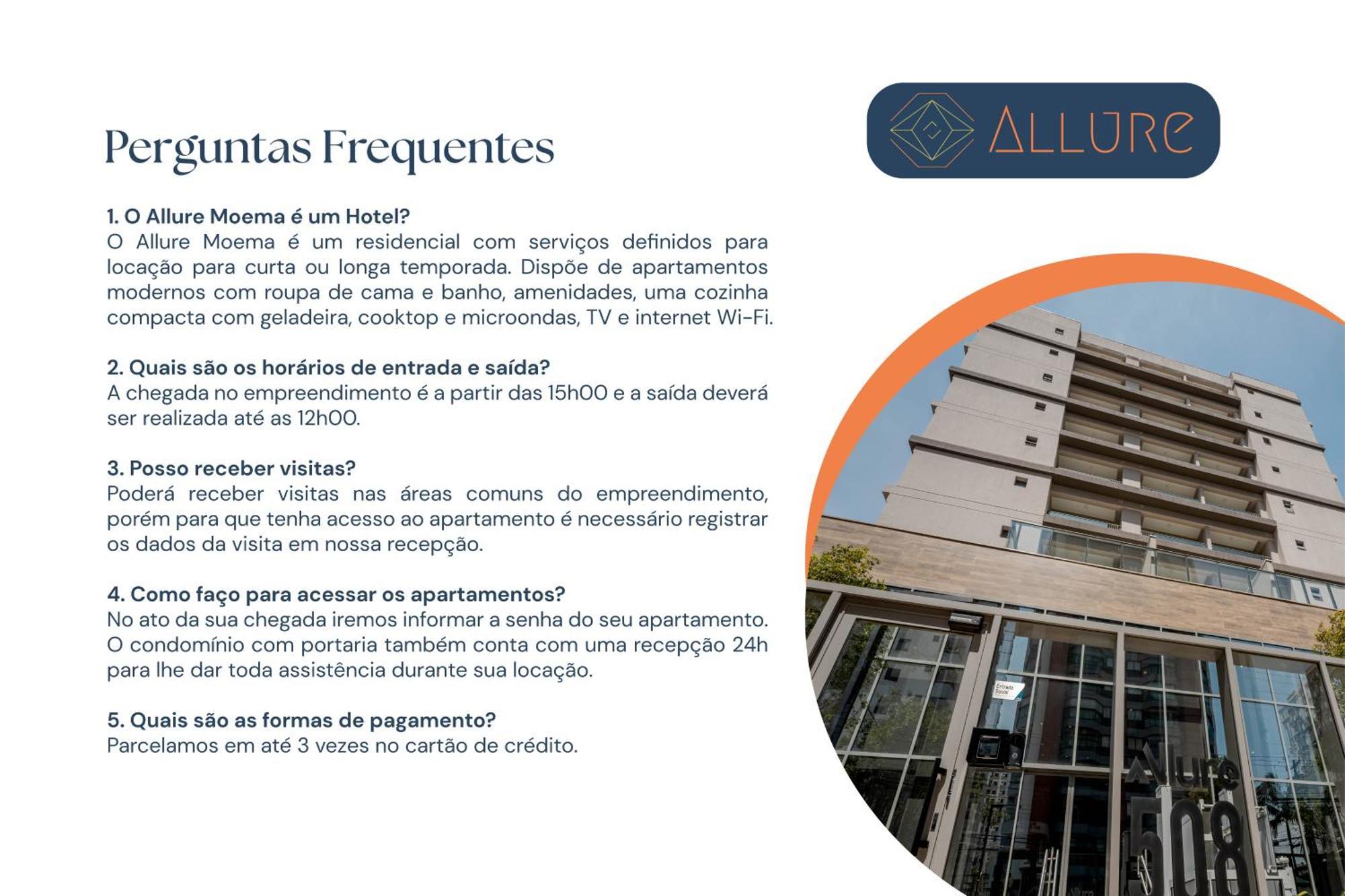 Apartamentos Studio Allure Moema - Com Cafe Da Manha Opcional, Recepcao E Valet 24 Horas São Paulo Zewnętrze zdjęcie